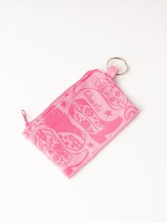 All of your errands will be much more fun with the addition of this brightly colored Howdy Cowgirl (and Cowboy) Zipper Card Pouch with keyring. The screen-printed design includes cowgirl boots. Size: 5" W x 3.25" H.Materials: 100% Cotton canvas. Calhoun & Co. is a gift and home décor line with designs made to bring a smile to your face. Their designs are created from illustrations and artwork by founder Kerry Stokes. They are based in Brooklyn NY. Cowgirl And Cowboy, Western Gifts, Ski Girl, Card Pouch, Curated Gift Boxes, Girly Gifts, 5 Gifts, 50th Gifts, Curated Gifts