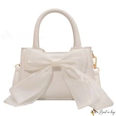 Bird in Bag - Fashion handbag bag new shoulder women's bag small square bag fashion simple design female bags Female Bags, White Shoulder Bag, Bow Bag, White Purses, White Handbag, Black And Beige, Bag Icon