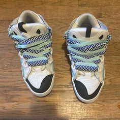 Used Like New , Worn A Few Times , Lanvins , Size 12 , White Black And Blue , No Box ,We Can Negotiate The Price Text Me Thru Comments I’ll Reply Blue Lanvin Sneakers, Lanvin Shoes, Lanvin, Mens Shoes Sneakers, Black Color, Size 12, Blue Black, Like New, Shoes Sneakers