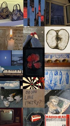 a collage of pictures with different things in them and the words do you love poetry?