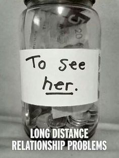 a jar filled with lots of money and the words to see her written on it