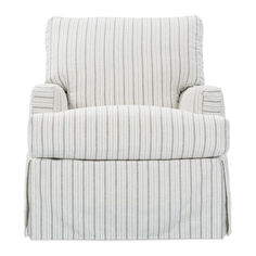 a striped chair with a white background