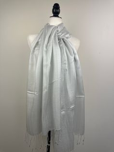 This is an all season shawl. This versatile shawl can be used to dress up an outfit for a special evening, a wedding or as a neck scarf in the winter. Easy to carry anywhere, perfect for when you need it at a restaurant or at the office in air conditioning or a cool summer evening. Effortlessly give a dress a new look by simply adding this shawl. A must have when you travel! COLOR MATCHING/ACURACY The color is very close however is not exact, I tried to to capture the colour as acurately as poss Elegant Silk Shawl Scarf For Spring, Elegant Silk Shawl For Spring, Formal Festive Silk Shawl, Elegant Wedding Pashmina Dupatta, Silk Pashmina Shawl For Wedding, Silk Scarves Perfect For Gifts, Wedding Pashmina Silk Shawl, Silk Shawl For Formal Spring Events, Silk Shawl For Spring Formal Events