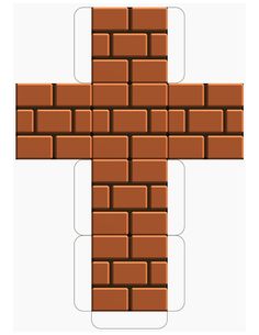 an image of a cross made out of bricks