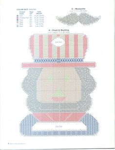 a cross stitch pattern for a hamburger