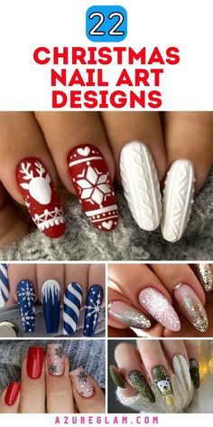 Sparkly Christmas Nails, Christmas Nail Designs Holiday, Santa Nails, Christmas Tree Nails, Tree Nails, Manicure Inspiration