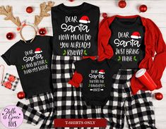 Funny Family Christmas Shirts, Tshirts Cute, Christmas Shirts Funny, Matching Family Christmas Shirts, Bodysuit With Shorts, Youth Clothing, Funny Family, Crafts Christmas, Family Humor