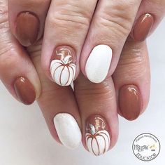 Nail Ideas Thanksgiving, Emerald Nails, Thanksgiving Nail, Fall Gel Nails