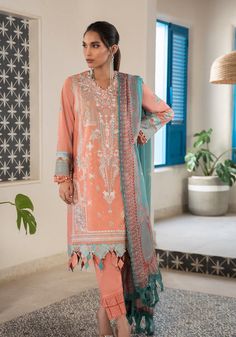 Sana Safinaz Muzlin - 12A Luxury Traditional Linen Dresses, Luxury Traditional Unstitched Suit For Spring, Luxury Designer Lawn Suit With Self Design, Luxury Printed Summer Lawn Suit, Luxury Traditional Lawn Suit For Summer, Luxury Traditional Unstitched Suit With Embroidered Border, Luxury Traditional Lawn Suit With Printed Border, Luxury Designer Self-design Lawn Suit, Luxury Women's Lawn Suit