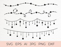 THIS LISTING IS FOR A DIGITAL DOWNLOAD ONLY, NO PHYSICAL ITEMS WILL BE SHIPPED Star strings files for designing your projects or cutting in your cricut / silhouette machine! This bundle includes 4 different string images. Files size is approximately from 1x10 inches to 2x10 inches, 300 dpi (dots per inch). Please note your file will be the design only, no watermarks or backgrounds will be attached to the file. COMMERCIAL USE - You are free to use these files to make items to sell, just please do Star Border, Star Doodle, Star Outline, Star Tattoo Designs, Projets Cricut, Typographic Print, Star Wars Wallpaper, Elegant Tattoos, Great Tattoos