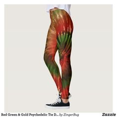 Tie Dye Christmas, Tie Dye Designs, Running Tights, Workout Tank Tops, Green Gold