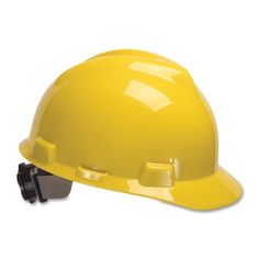 MSA V-Gard slotted cap meets all applicable requirements for a Type I (top impact) helmet as outlined in ANSI/ISEA Z89.1-2009 (Class E), and CSA Z94.1-2005. Standard cap features a Staz-On suspension and meets the voluntary standard for low temperature [LT] and reverse donning as prescribed by ANSI/ISEA Z89.1-2009. Look for the official reverse donning logo to determine if hard hat may be worn backwards without voiding approvals. MSA V-Gard Staz-On Suspension Cap, Yellow, 1 Each (Quantity) Size: Head Protection, Construction Work, Stay Safe, Good Quality, Hard Hat, Not Available, ? Logo, Hats, Yellow