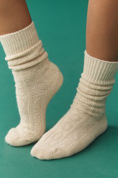 Cotton, nylon Machine wash Imported | Sweater Cable-Knit Socks by Anthropologie in Neutral, Women's, Cotton/Nylon Cable Knit Socks, Bday Wishlist, Xmas 2024, Lace Socks, Cozy Socks, Cute Socks, Anthropologie Sweater, 50 Fashion, Knit Socks