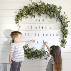 How To Make An Oversized Letter Board Wall + DIY Giant Holiday Wreath | We Lived Happily Ever AfterWe Lived Happily Ever After Diy Letter Ideas, Decoration For Diwali, Fake Ivy, Letter Wall Decor, Strawberry Farm, Letter Decor, Welcome To My House