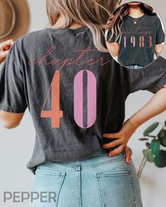 40th Birthday Ideas For Women Decoration, 40th Birthday Outfits For Women, The 1975 Shirt, 1984 Shirt, Bday Shirt, 40th Bday Ideas, Milestone Birthday Gifts, 40th Birthday Shirts, 30th Bday