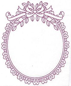 a drawing of a round doily with flowers on it