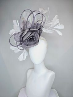 The Hat Doctor From the 2024 Featured Milliner of the Kentucky Derby Museum  Gorgeous Kentucky Derby hat fascinator  kentucky derby hat fascinator lavender gray silver  sinamay flower and loops with white feathers headband attachment each hat is totally one of a kind! no two are alike! I can probably add feathers, flowers etc to existing hats for a small fee. I cannot remove anything from existing hats. Just message me and see if we can make it work! :) I cannot make custom order from scratch. M Silver Fascinator For Kentucky Derby Races, Derby Hats Fascinators, Hat Fascinator, Feather Headband, Kentucky Derby Hat, Fancy Hats, Derby Hat, White Feathers, Derby Hats