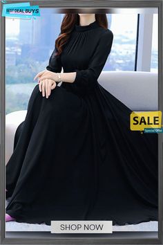 Women‘s Formal Party Dress Swing Dress Long Dress Maxi Dress Green Black Purple Long Sleeve Pure Color Lace Up Winter Fall Autumn Stand Collar Winter Dress Fall Dress S M L Xl Xxl 3xl 4xl Black Maxi Dress For Evening, Elegant Non-stretch Chiffon Dress, Black Non-stretch Solid Midi Dress, Long Sleeve Solid Color Chiffon Dress, Black Knee-length Long Sleeve Summer Dress, Elegant Flowy Winter Dresses, Black Pleated Long Sleeve Dress, Black Pleated Long-sleeve Dress, Formal Non-stretch Solid Color Dress