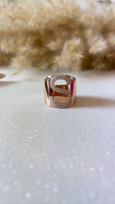 Diamond Initial Ring for Women, Zircon Stone Letter Ring, Rose Gold Plated Alphabet Ring, Minimalist Cz Pave Ring, Delicate Ring, Shiny Ring, S letter ring DESCRIPTION 💍FEATURES💍 Luna Argento initial ring is made of 925 sterling silver material. The figure part of this unique letter ring is 1.8 cm long. This trendy alphabet ring is adjustable and you only need to open it slightly when adjusting the ring to your finger as the silver material is soft. It does not contain chemicals that may affect human health. ✨FEEL THE SHINING✨ Luna Argento criss cross ring is produced by our special design team, paying attention to the smallest detail of each model. This micro pave diamond ring is a perfect gift for a gift with its unique design and shine. You can show your value to your family or loved Diamond Initial Ring In Rose Gold For Promise, Rose Gold Diamond Initial Promise Ring, Rose Gold Diamond Initial Ring For Promise, Open Initial Ring With Diamond Accents As Gift, Rose Gold Diamond Initial Ring, Rose Gold Diamond Initial Open Ring, Rose Gold Diamond Initial Ring With Open Design, Modern Rose Gold Diamond Ring As Gift, Modern Rose Gold Diamond Ring For Gift