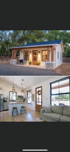 the home is for sale and it's advertised as a tiny house with an open floor