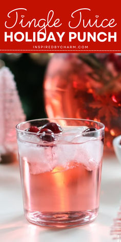 This Jingle Juice Holiday Punch recipe is simple, delicious, and beautiful! You only need three ingredients to craft this delicious holiday punch recipe everyone will love! Holiday Punch Recipe, Easy Cocktail, Punch Recipe