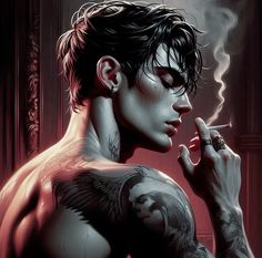 @ loganbrooks453 The Haircut, Long To Short Hair, Dark Romance Books, Dark Anime Guys, Dessin Adorable, Aesthetic Guys, Book Boyfriends, Character Design Male, The Passion