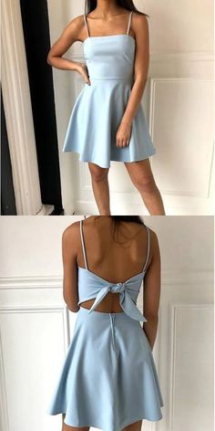 Product :gh808Fabric：as picture shownSleeves：sleevelessColor：As Picture,Custom colorBack Details: as picture shown Light Blue Homecoming Dresses, Light Blue Homecoming Dress, Prom Dress Tight, School Event Dress, School Dance Dresses, Evening Mini Dresses, Gaun Fashion