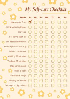 checklist, self care checklist, selfcare checklist Daily Routine Schedule, Daily Routine Planner, Self Care Checklist, Weekly Organization, Daily Checklist, Routine Chart, Routine Planner, Checklist Template, Weekly Planner Printable