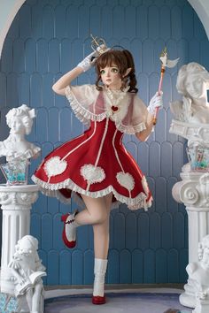 Cardcapter Sakura Vibes🌸Sweet dress, cape and boots set. Punk Style Outfits, Dress Cape, Kawaii Clothing, Sakura Card, Card Captor, Cardcaptor Sakura, Punk Style, Sweet Dress, Lolita Dress