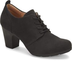 PRICES MAY VARY. The cute Comfortiva Neacy Waterproof suede lace-up oxford bootie balances stylish sophistication and comfort with ease. Offers seam-sealed construction and a durable round toe. Soft microfiber linings with an Exclusive Pillowtop memory foam footbed for added comfort and support. Single-unit block heel on a slip-resistant and flexible TPR outsole. The cute Comfortiva Neacy Waterproof suede lace-up oxford bootie balances stylish sophistication and comfort with ease. Offers seam-se Black Dress Shoes, Suede Lace, Nubuck Leather, Shoes Booties, Slip Ons, Ankle Booties, Fashion Boots, Block Heels, Memory Foam