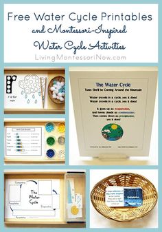 the water cycle printables and monteri - inspired activities are great for kids