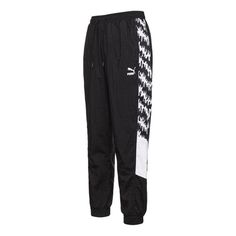 PUMA Tailored For Sport Og Ao Track Pants 'Black White' 597043-01 Puma Pants, Pants Black, Track Pants, Black Pants, Track, Black White, Black And White, Pants, White