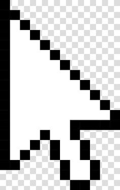 an image of a pixeled black and white arrow pointing to the right with no background