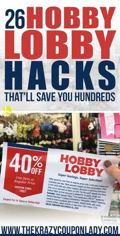 an advertisement for hobby stores with the words hobby hacks that'll save you hundreds