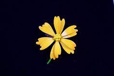 Vintage c1960's Yellow Coreopsis flower brooch condition is good, but not 100% perfect very small nicks on the tip of 2 of the petals measures 2 inches in diameter Vintage Yellow Flower Brooch, Yellow Coreopsis, Coreopsis Flower, Bakelite Brooch, Snowman Figurine, Flower Brooch, Vintage Art Deco, Brooch Pin, Vintage Art