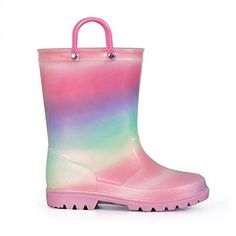 BOCCA kids rain boots are made of chunky handles and waterproof PVC for durability; Fun colors and cartoon patterns for children to choose from, children can feel happy in rainy days. Size: 12.  Color: Multicolor.  Gender: female. Pink Non-slip Rain Boots With Round Toe, Cute Waterproof Outdoor Rain Boots, Cute Waterproof Rain Boots For Outdoor, Playful Non-slip Rain Boots For Rainy Weather, Trendy Pink Waterproof Rain Boots, Pink Casual Rain Boots For Rainy Season, Casual Pink Rain Boots For Rainy Season, Playful Waterproof Round Toe Rain Boots, Pink Waterproof Boots For Rainy Season