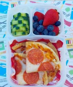 two plastic containers filled with different types of food