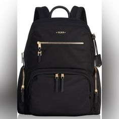 Tumi Carson Backpack. Never Used Brand New Elegant Travel Backpack With Gold-tone Hardware, Elegant Backpack With Gold-tone Hardware, Classic Black Backpack With Gold-tone Hardware, Elegant Black Backpack With Gold-tone Hardware, Classic Travel Backpack With Gold-tone Hardware, Classic Backpack With Gold-tone Hardware For Travel, Elegant Black Office Backpack, Black Backpack With Gold-tone Hardware For On-the-go, Modern Backpack With Gold-tone Hardware