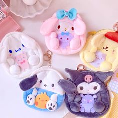 ♡ Coin purse dimension: 15.5 x 15.5 cm ♡ Featuring snap leash clip, make it a cute bag charm ♡ Material: Plush; zipper closure ♡ Handling time before shipping: 5 days Sanrio Characters My Melody, Hello Kitty Stuff, My Melody Cinnamoroll, Cinnamoroll Kuromi, Kawaii Bags, Melody Cinnamoroll, Kitty Stuff, Hello Kitty Characters, Kawaii Accessories