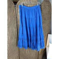 "Choice's tier skirt blue 1X India. Waist measures 17\" and length 34.5\". In great condition" Blue Tiered Skirt For Spring, Tiered Blue Skirt With Ruffles, Blue Lined Tiered Skirt, Blue Tiered Lined Skirt, Blue Tiered Skirt With Lining, Blue Ruffled Maxi Skirt For Vacation, Blue Tiered Skirt For Summer, Blue Tiered Lined Maxi Skirt, Blue Tiered Maxi Skirt With Lining