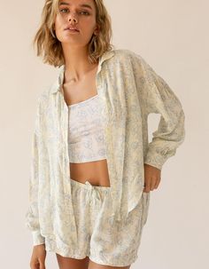 A Soft, Breathable Long Sleeve Button-Down Front Top That's Easy To Wear As A Standalone Piece Or Layered For A Cozy Lounge Look. Pair Over Your Favorite Matching Bikini Or With Our Matching Dolce Notte Lounge Pants.100% Rayonmade In Vietnambutton Down Shirtlong Sleevesshirtail Hemoversize Fit | Dippin' Daisy's Olivia Top Lounge Looks, Cozy Lounge, Knit Fashion, Lounge Pants, Fashion Tops, Pacsun, Oversized Fits, Long Sleeve Top, Clothes For Sale