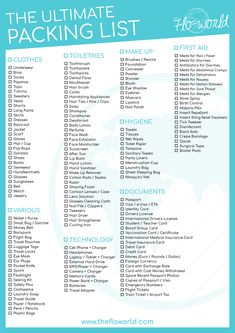 the ultimate packing list for families and their kids to pack up on vacation with this printable