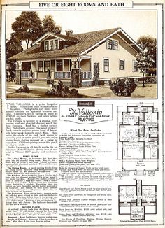 an old house is featured in the catalog for home plans and designs, including two story houses