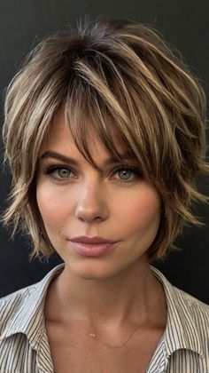 Best Hacks for Shaggy Layered Bob 💇 Modern Mullet Women Short Hair, Choppy Bob Hairstyles For Thick Hair, Short Shaggy Bob With Bangs, Shaggy Layered Bob, Womens Short Haircut, Layered Stacked Bob Haircut, Worst Haircuts, Short Layered Haircuts For Women