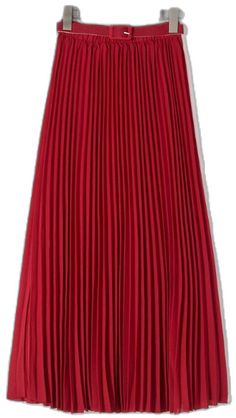 Elegant Red Summer Pleated Skirt, Elegant Red Pleated Skirt For Summer, Elegant Red Pleated Skirt For Spring, Elegant Red Pleated Summer Skirt, Stretch Red Pleated Skirt, Red Stretch Pleated Skirt For Spring, Pleated Maxi Skirts, Pleated Maxi Skirt, Pleated Maxi