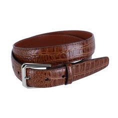 The 30mm Mock Alligator Embossed Italian Leather Belt is a rock star of a belt. A rich and supple Italian leather embossed with a deep and gorgeous alligator design sets this belt apart from any other. Levels up any outfit and really adds a dash sophistication to any suit or tuxedo. Perfect for your board meetings, church, date night, even your wedding day. This belt will only get better with time. The added plus is you can change out the buckle easily with the snap feature and change the look o Elegant Formal Belt Buckles With Crocodile Pattern, Elegant Formal Belt Buckle With Crocodile Pattern, Classic Business Belt With Crocodile Pattern, Classic Crocodile Pattern Belts For Business, Classic Crocodile Pattern Business Belts, Luxury Business Belt With Crocodile Pattern, Luxury Crocodile Pattern Belt For Business, Luxury Leather Belt Buckles With Crocodile Pattern, Luxury Leather Belt With Crocodile Pattern