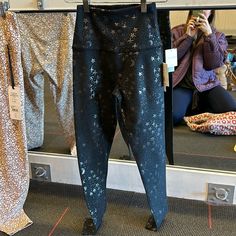 Brand New With Tags. One Left! Black Velvet Leggings, Star Leggings, Navy Leggings, Leopard Print Jacket, Pink Bodycon Dresses, Velvet Leggings, Red Blazer, Beyond Yoga, Moon And Stars