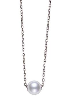 Mikimoto Classic Pendant Akoya Pearl MPQ10042AXXW. 18kt white gold with 1 Akoya pearl, 8mm and A+ quality. Length 18”. Pearl Diamond Pendant, Akoya Pearl Necklace, Diamond Accessories, Cushion Diamond, Square Diamond, Akoya Pearls, Princess Diamond, Oval Cut Diamond, Pearl Diamond