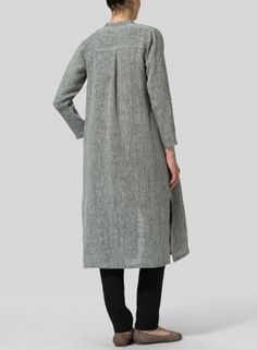 Linen Long Slim Shirt Dress Long Cotton Shirt Dress For Work, Button-up Tunic For Work, Button-up Tunic For Workwear, Workwear Shift Shirt Dress, Elegant Linen Shirt Dress For Formal Occasions, Fall Tunic Dresses For Work, Long Shirt Dress For Spring Workwear, Chic Tunic Shirt Dress For Work, Elegant Shift Midi Dress With Pockets