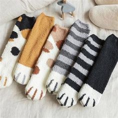 Stockings/Socks · sugarplum · Online Store Powered by Storenvy Cat Cozy, Paws Socks, Outdoor Socks, Animal Socks, Chat Kawaii, Fleece Socks, Winter Cat, Unique Socks, Style Kawaii